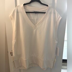 Athleta RETROTERRY V-NECK SWEATSHIRT TEE size XL